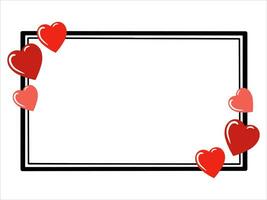 Valentine Frame Heart Background Illustration vector