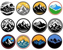 Set icon of mountain logo, vector eps format, This vector was created with the infinite design apk