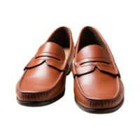 AI generated pair of Loafers isolated on transparent background png