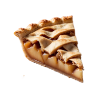 ai generiert Apfel Kuchen Scheibe isoliert auf transparent Hintergrund png