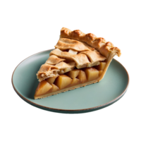 AI generated Apple Pie Slice isolated on transparent background png