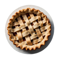 ai generiert Gitter Apfel Kuchen isoliert auf transparent Hintergrund png