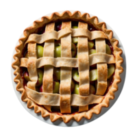 ai generado enrejado manzana tarta aislado en transparente antecedentes png