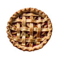 ai generiert Gitter Apfel Kuchen isoliert auf transparent Hintergrund png