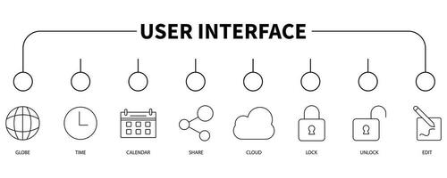 User interface banner web icon vector illustration concept