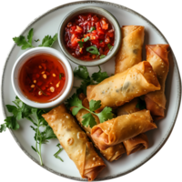 AI generated Crispy Spring Rolls png