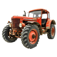 AI generated Vintage Red Tractor png