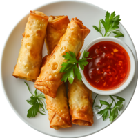 AI generated Crispy Spring Rolls png