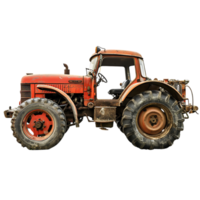 AI generated Vintage Red Tractor png