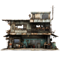 AI generated Abandoned Building Architecture png