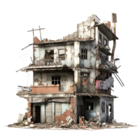 AI generated Abandoned Building Architecture png