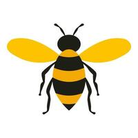 Bee flat icon isolated on white background. Insect. Vector illustration.