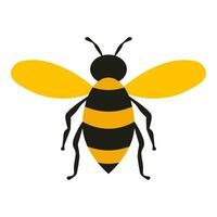 Bee flat icon isolated on white background. Insect. Vector illustration.