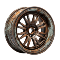 AI generated Vintage Motorcycle Wheel png