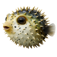 AI generated Pufferfish Isolated On Transparent Background png