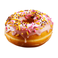 AI generated Delicious Glazed Donut png