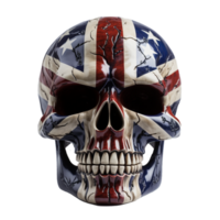 AI generated Patriotic Skull Isolated On Transparent Background png