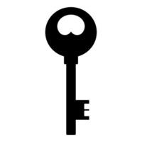 antiguo negro silueta llave aislado en blanco antecedentes. vector ilustración para ninguna diseño.