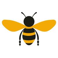 Bee flat icon isolated on white background. Insect. Vector illustration.