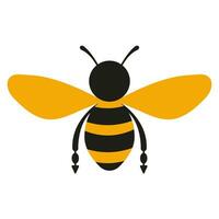 abeja plano icono aislado en blanco antecedentes. insecto. vector ilustración.