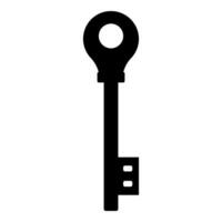 Black shape key isolated on white background. Vector illustration for any design.