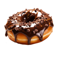 ai généré Chocolat Donut isolé sur transparent Contexte png