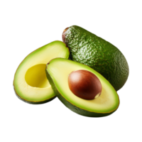 AI generated 3D Avocado Isolated On Transparent Background png