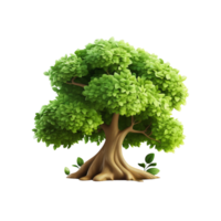 AI generated 3D Bonsai Tree Isolated On Transparent Background png