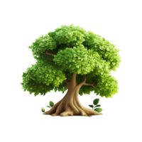 ai generado 3d bonsai árbol aislado en transparente antecedentes png