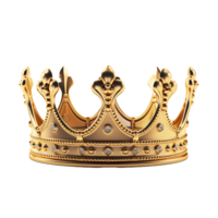 AI generated Photo Realistic of a Golden Crown Isolated On Transparent Background png