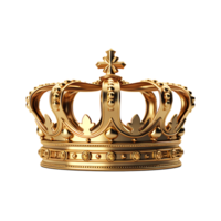 AI generated Photo Realistic of a Golden Crown Isolated On Transparent Background png