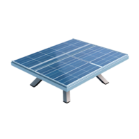 AI generated 3D render solar panel product, isolated on transparent background png