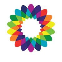colorful round shape abstract circle frame design vector