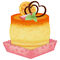 Orange Kuchen, Schokolade Herz gestalten png