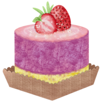 Purper aardbei taart png