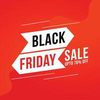 flat black friday sale red arrow background vector