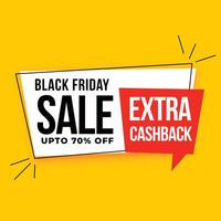 black friday sale banner with offer details vector