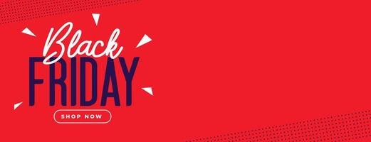 red banner for black friday sale with text space vector