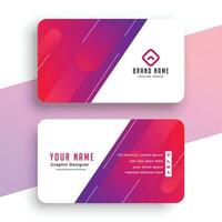 elegante vibrante moderno negocio tarjeta carné de identidad modelo vector
