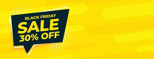 discount and sale yellow banner for black friday vector