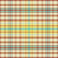 Tartan plaid pattern with texture and summer color. vector