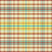 Tartan plaid pattern with texture and summer color. vector