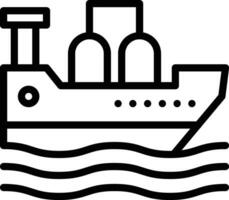 Oil Ship Vector Icon