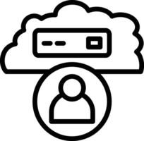 Cloud User Vector Icon