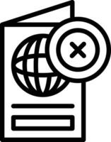 Passport Rejected Vector Icon