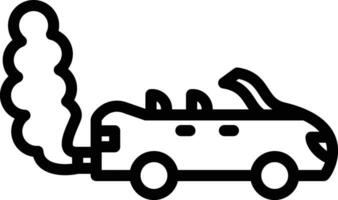 icono de vector de contaminación de coche