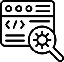 Bug Search Vector Icon