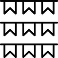 New Year Flags Vector Icon
