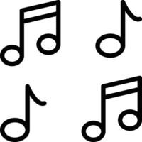 icono de vector de notas musicales