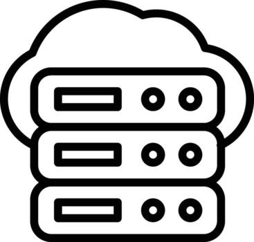 icono de vector de computación en la nube